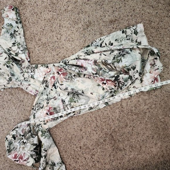 ASOS Floral Puff Sleeve Mini Dress - Picture 11 of 11